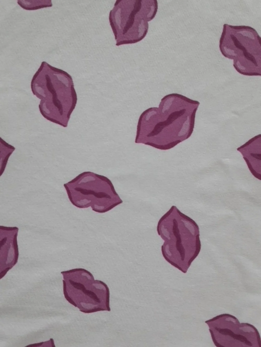 Vintage SPRINGS Fuscia Hot Pink Lips Kisses Twin sheet set NWOT